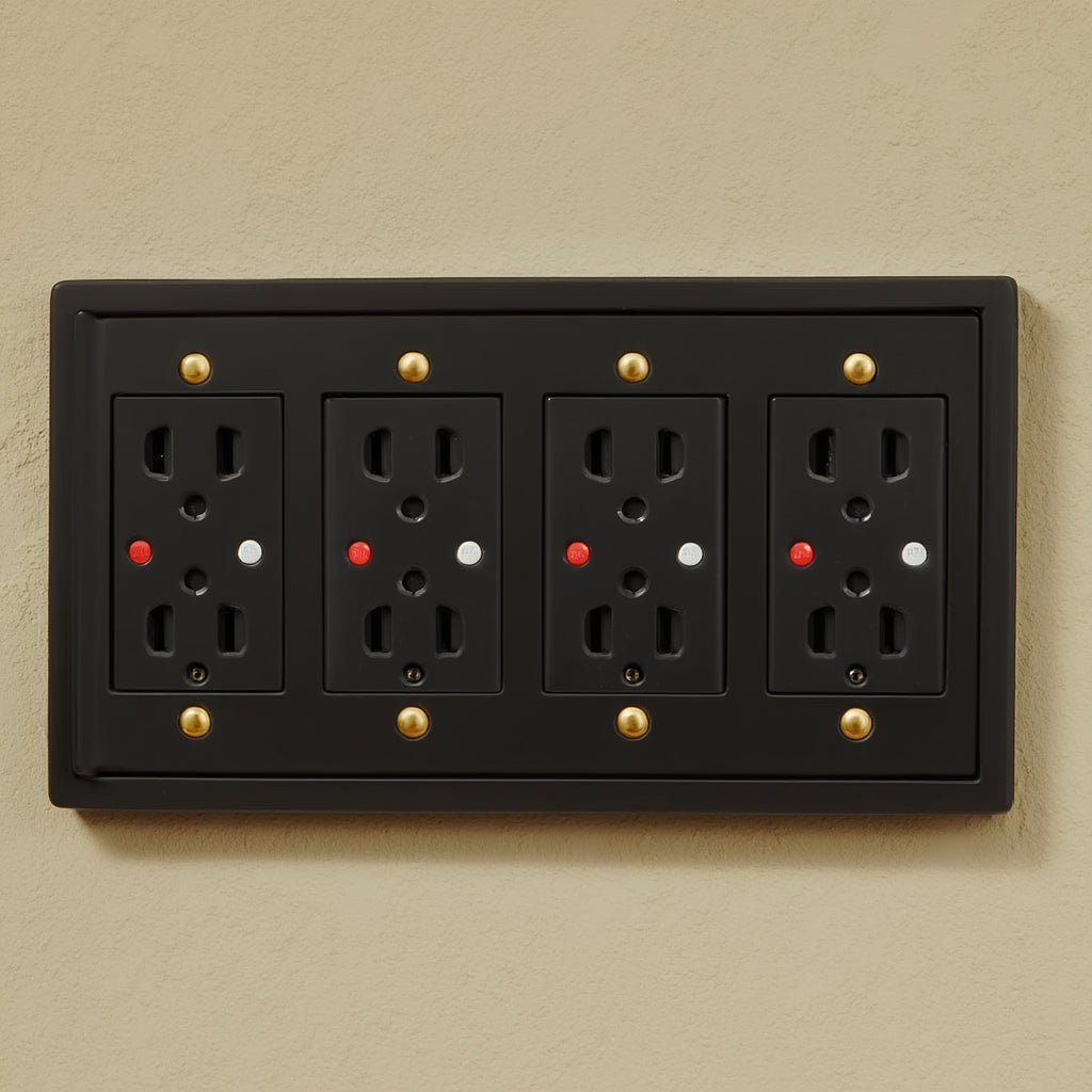Atelier GFCI Socket Plate, Quad