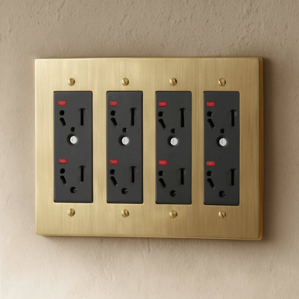 Atelier GFCI Socket Plate, Quad