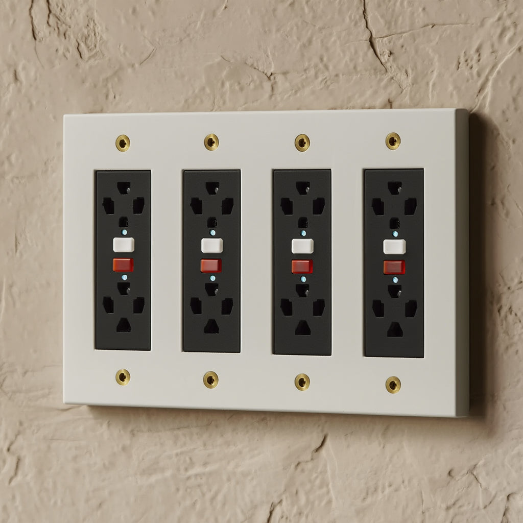 Atelier GFCI Socket Plate, Quad
