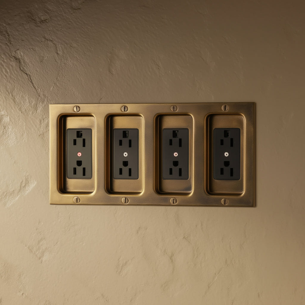 Atelier GFCI Socket Plate, Quad