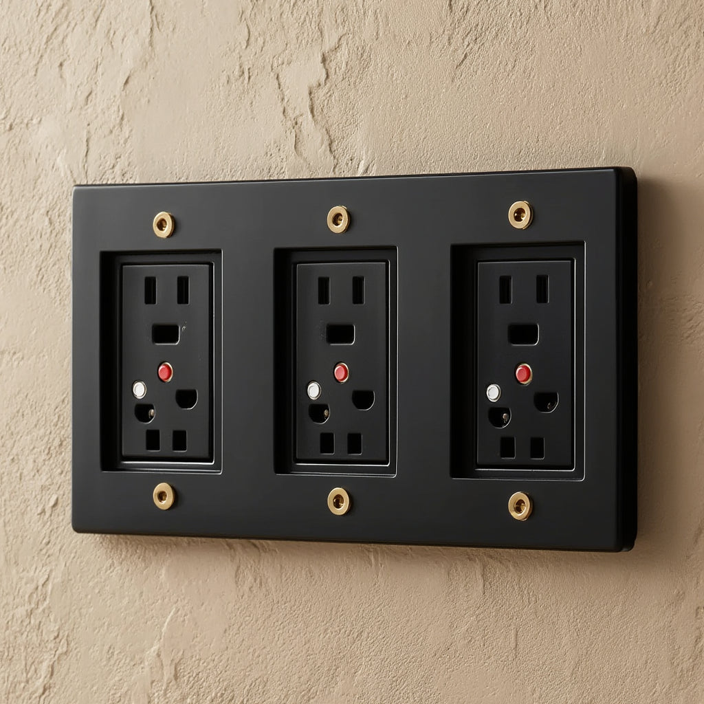 Atelier GFCI Socket Plate, Triple