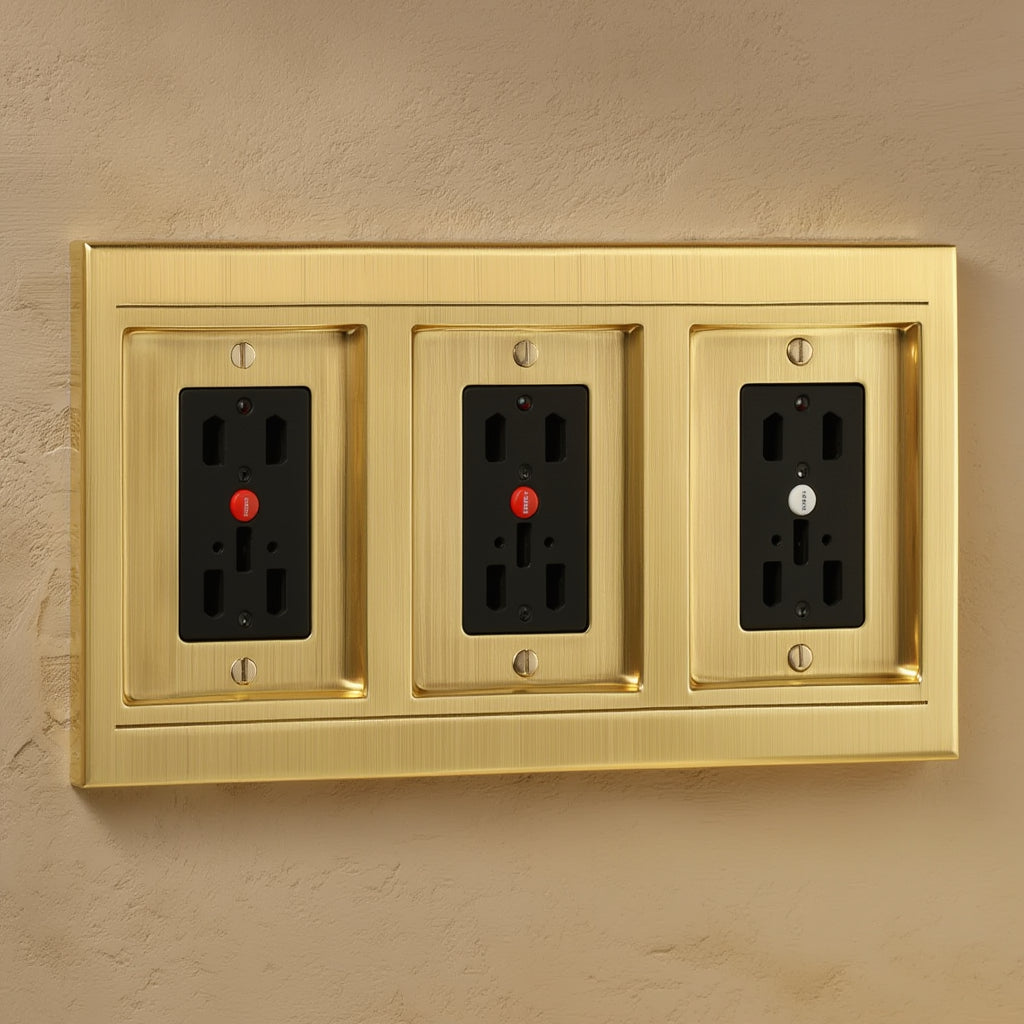 Atelier GFCI Socket Plate, Triple