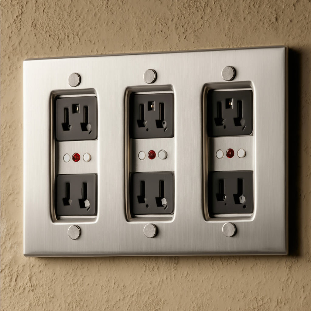Atelier GFCI Socket Plate, Triple