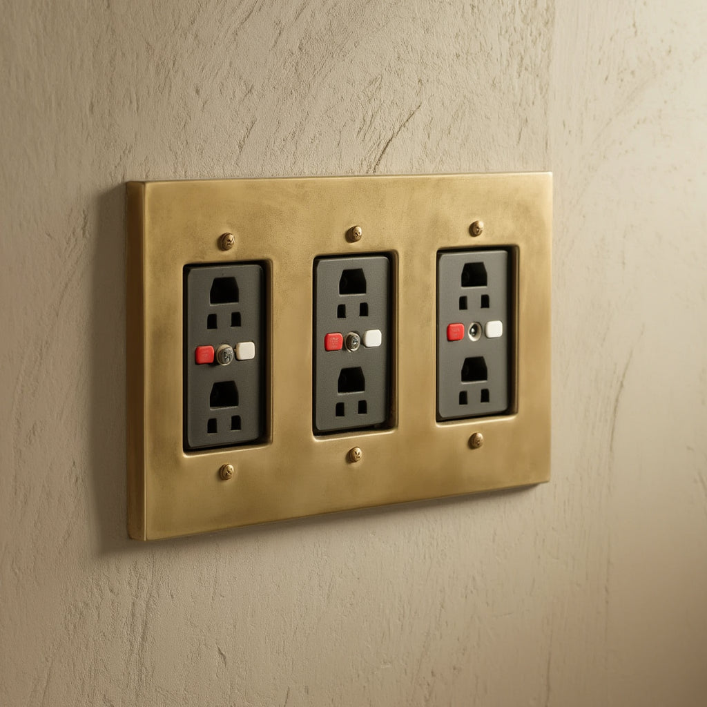 Atelier GFCI Socket Plate, Triple
