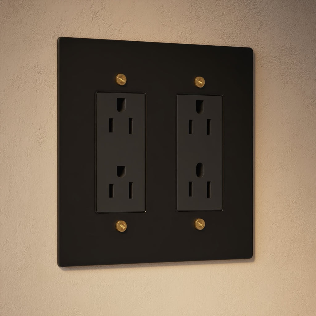 Atelier Socket + USB Plate, Double