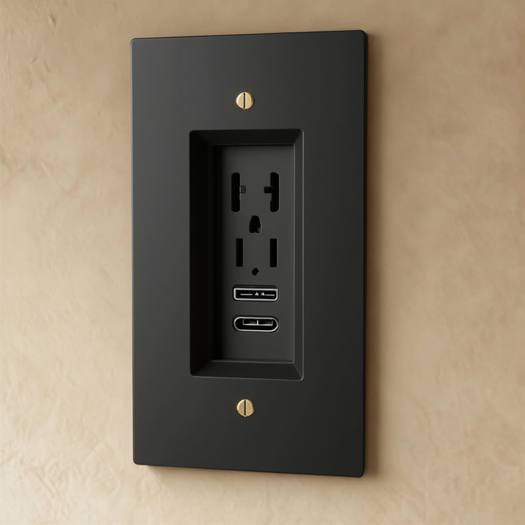 Atelier Socket + USB Plate, Single