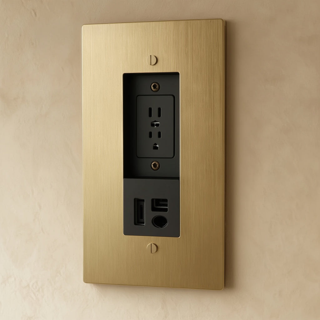 Atelier Socket + USB Plate, Single