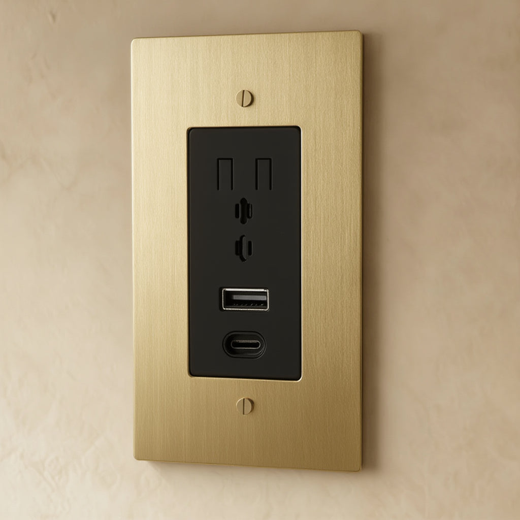 Atelier Socket + USB Plate, Single