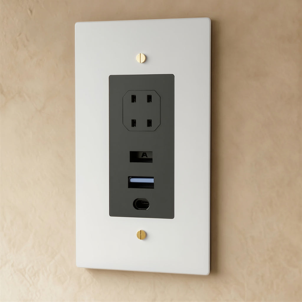 Atelier Socket + USB Plate, Single